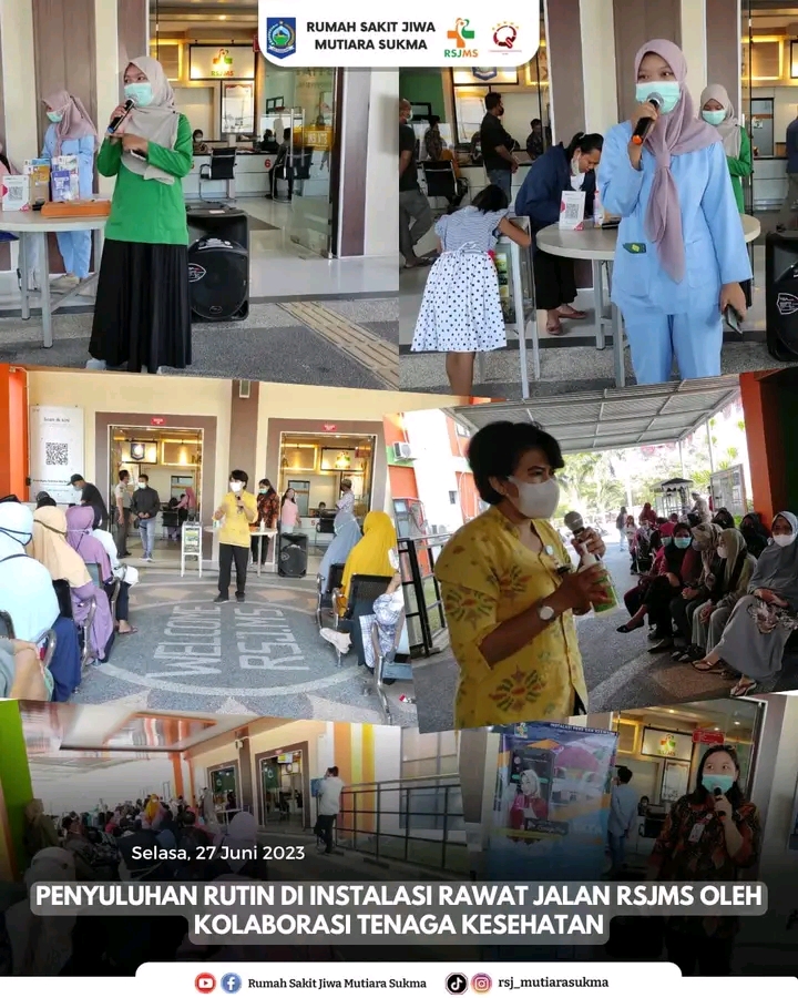 PENYULUHAN RUTIN DI INSTALASI RAWAT JALAN RSJMS OLEH KOLABORASI TENAGA KESEHATAN